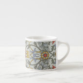 William Morris Floral Circle Flower Illustration Espresso Kop (Rechts)