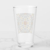 William Morris Floral Circle Flower Illustration Glas (Achterkant)