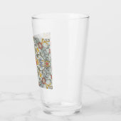 William Morris Floral Circle Flower Illustration Glas (Links)