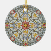 William Morris Floral Circle Flower Illustration Keramisch Ornament (Voorkant)