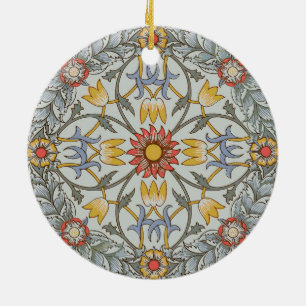William Morris Floral Circle Flower Illustration Keramisch Ornament