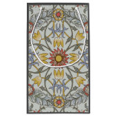 William Morris Floral Circle Flower Illustration Klein Cadeauzakje (Achterkant)