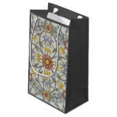 William Morris Floral Circle Flower Illustration Klein Cadeauzakje (Achterkant Gekanteld)