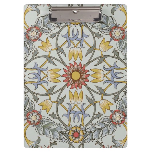 William Morris Floral Circle Flower Illustration Klembord (Voorkant)