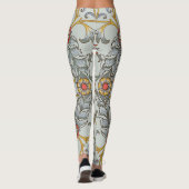 William Morris Floral Circle Flower Illustration Leggings (Achterkant)