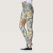 William Morris Floral Circle Flower Illustration Leggings (Links)