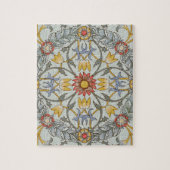 William Morris Floral Circle Flower Illustration Legpuzzel (Verticaal)