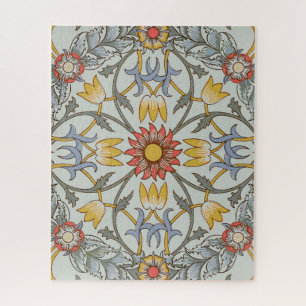 William Morris Floral Circle Flower Illustration Legpuzzel