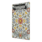 William Morris Floral Circle Flower Illustration Mini Klembord (Angled2)