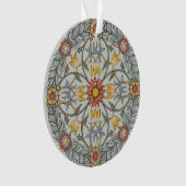 William Morris Floral Circle Flower Illustration Ornament (voorkant)