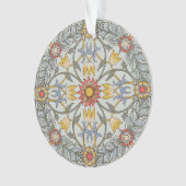 William Morris Floral Circle Flower Illustration Ornament (voorkant)