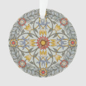 William Morris Floral Circle Flower Illustration Ornament (voorkant)