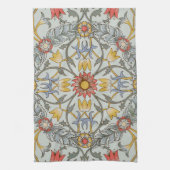 William Morris Floral Circle Flower Illustration Theedoek (Verticaal)
