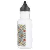 William Morris Floral Circle Flower Illustration Waterfles (Rechts)