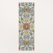 William Morris Floral Circle Flower Illustration Yogamat (Voorkant)