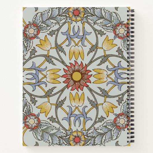 William Morris Floral Circle Illustratie bloem Notitieboek (Achterkant)