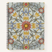 William Morris Floral Circle Illustratie bloem Notitieboek (Voorkant)