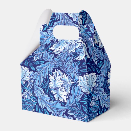 William Morris Floral, Cobalt Blue en White Bedankdoosjes (Voorkant Zijde)