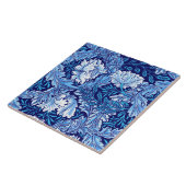 William Morris Floral, Cobalt Blue en White Tegeltje (Zijkant)