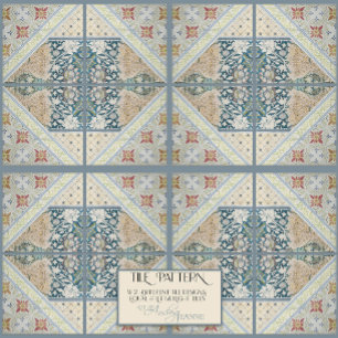 William Morris Floral Craftsman Era Collage RIGHT Tegeltje