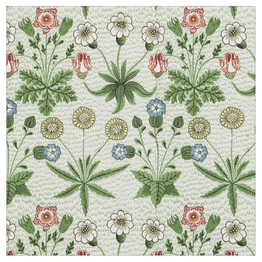 William Morris  Floral Daisy Pattern Stof (Close Up)