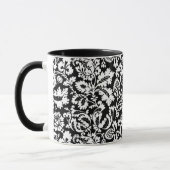 William Morris Floral Damask, Black and White Mok (Links)