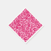 William Morris Floral Damask, Fuchsia and Pink Servet (Hoek)