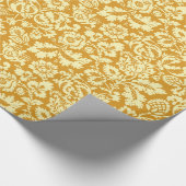 William Morris Floral Damask, Mustard Yellow Cadeaupapier (Hoek)