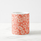 William Morris Floral Damask, Peach en Coral Koffiemok (Center)