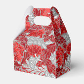 William Morris Floral, Deep Red en Grey/Grey Bedankdoosjes (Achterkant)