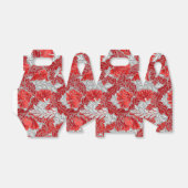 William Morris Floral, Deep Red en Grey/Grey Bedankdoosjes (Uitgevouwen)