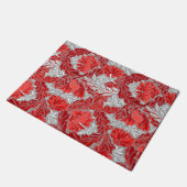 William Morris Floral, Deep Red en Grey/Grey Deurmat (Schuin)