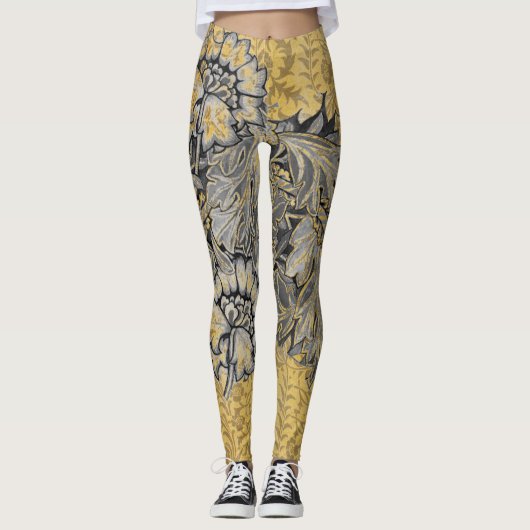 William Morris FLORAL DESIGN MET VINES-Leggings Leggings (Voorkant)