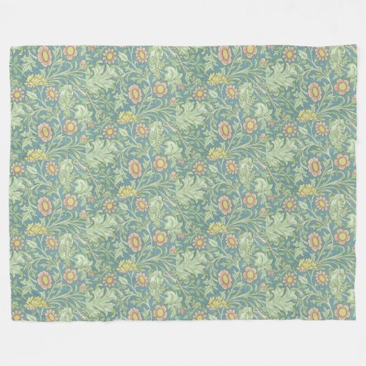 William Morris  Floral Double Boughs Fleece Deken (Voorkant (Horizontaal))
