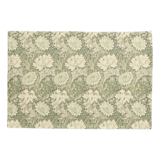 William Morris' Floral Elegance Gold & Green Kussensloop (Achterkant-Links)