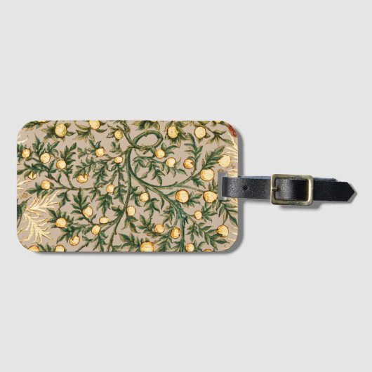 William Morris Floral Fruit Garden Flower Classic Bagagelabel (Voorkant (horizontaal))