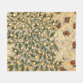 William Morris Floral Fruit Garden Flower Classic Fleece Deken (Voorkant (Horizontaal))
