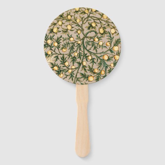 William Morris Floral Fruit Garden Flower Classic Handwaaier (Voorkant)