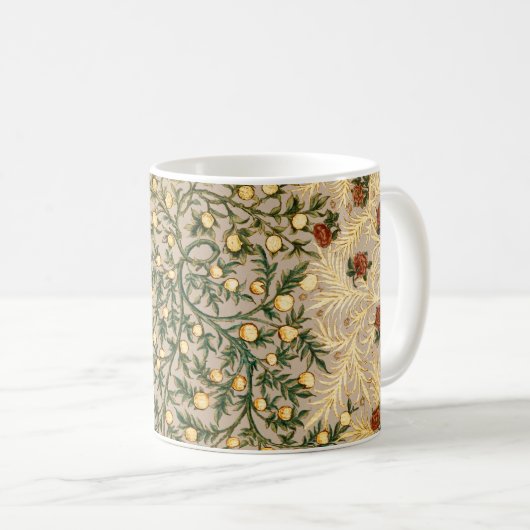 William Morris Floral Fruit Garden Flower Classic Koffiemok (Voorkant rechts)