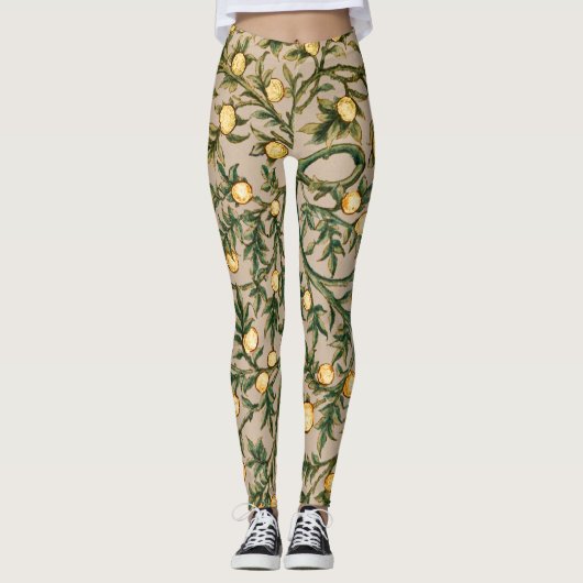 William Morris Floral Fruit Garden Flower Classic Leggings (Voorkant)
