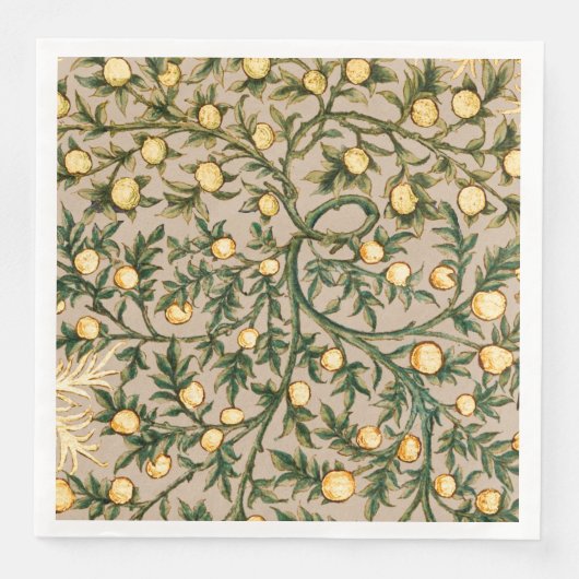 William Morris Floral Fruit Garden Flower Classic Servet (Voorkant)