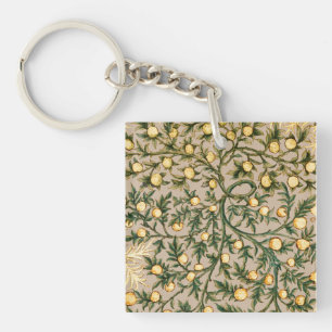 William Morris Floral Fruit Garden Flower Classic Sleutelhanger