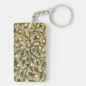 William Morris Floral Fruit Garden Flower Classic Sleutelhanger (achterkant)