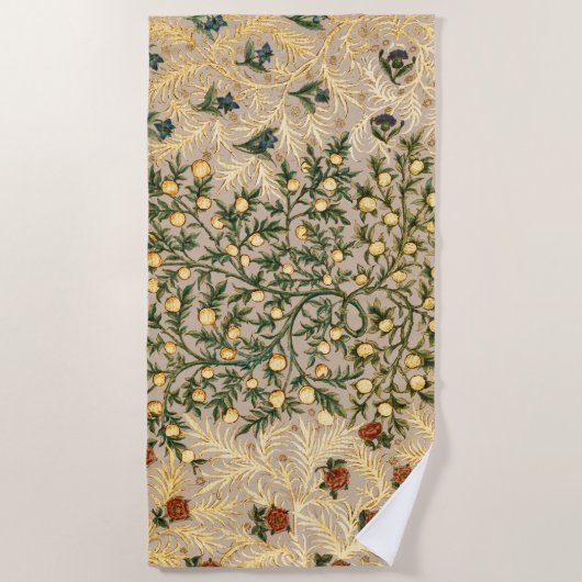 William Morris Floral Fruit Garden Flower Classic Strandlaken (Voorkant)