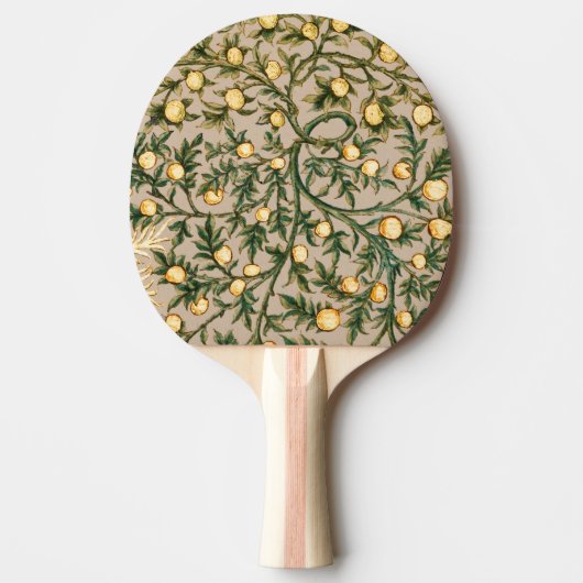William Morris Floral Fruit Garden Flower Classic Tafeltennisbatje (Voorkant)