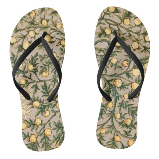 William Morris Floral Fruit Garden Flower Classic Teenslippers (Voetbed)