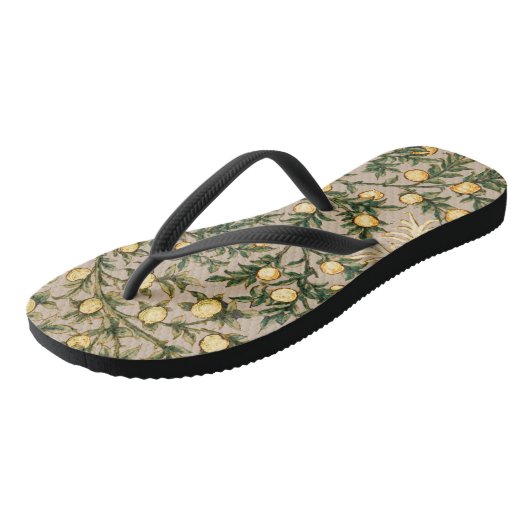 William Morris Floral Fruit Garden Flower Classic Teenslippers (Schuin)