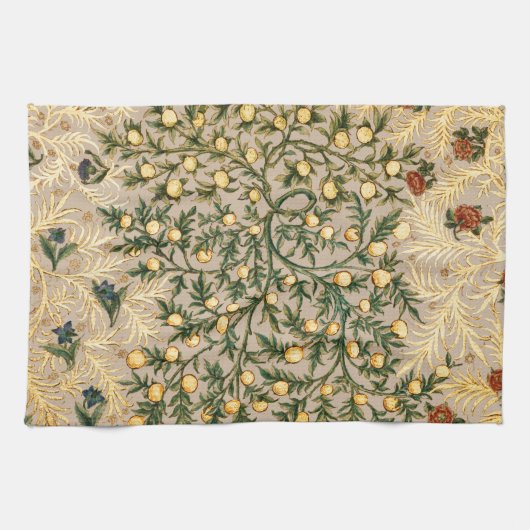 William Morris Floral Fruit Garden Flower Classic Theedoek (Horizontaal)