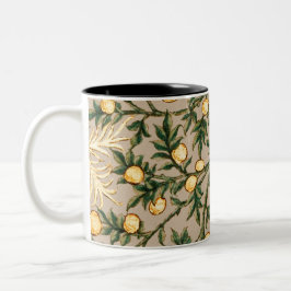 William Morris Floral Fruit Garden Flower Classic Tweekleurige Koffiemok