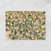 William Morris Floral Fruit Garden Flower Classic Visitekaartje (Achterkant)